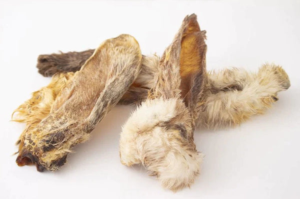 Konijnenoren met vacht (70 gram)