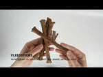 Vleessticks van Bellobox uitgepakt en van dichtbij getoond.